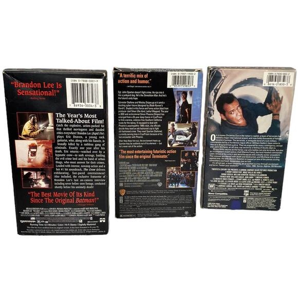 The Crow, Demolition Man, and Die Hard 2 VHS Bundle Set - Picture 2 of 6